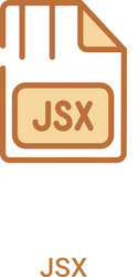 Jsx concept 2 colored icon simple line element vector