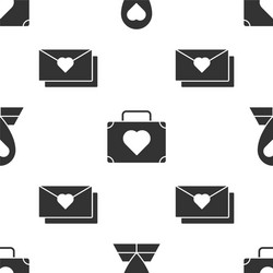 set map pointer with heart suitcase for travel vector image