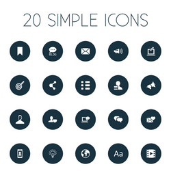 set of simple user icons vector image