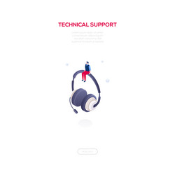 technical support - modern isometric web vector