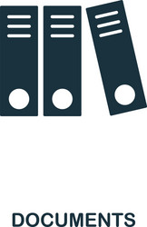 documents icon line style design ui vector image