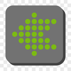 dotted arrow left rounded square button vector image