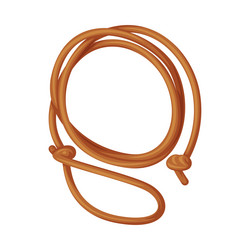 Lasso or lariat loop of rope as wild west object vector