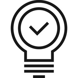 solution flat line web icon concept vector image