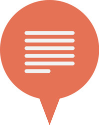 Speech bubble with message isolated icon vector