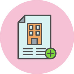 add file line filled circle icon vector image