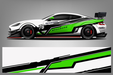 Racing Car Wrap Concept Vector Image