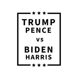 Trump vs Biden Harris Election Poster Vector Image