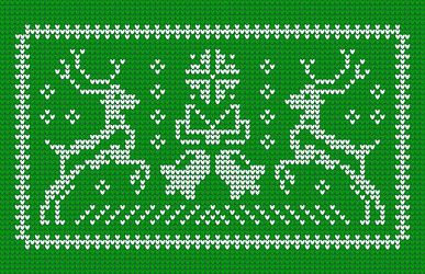 Ugly sweater pattern jingle bells and christmas vector