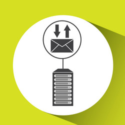 email communication data center connection vector image
