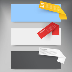 Set of blank rectangle labels acute corners vector