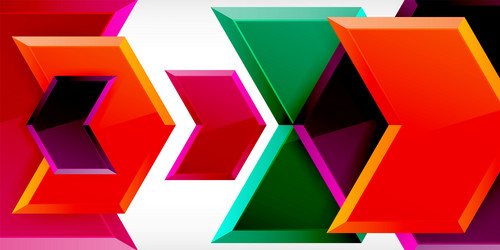 3d arrow techno design template Vector Image