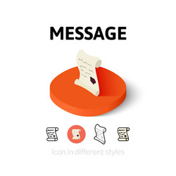 message icon in different style vector image
