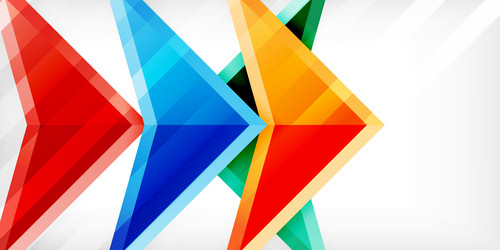 abstract background color triangles and arrows vector image