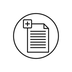 add document icon simple thin line vector image