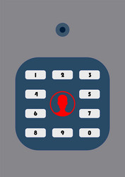 Code lock for safe doors with number buttons vector