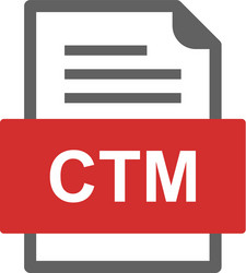 Ctm file document icon vector