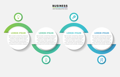 infographic template with icons and 4 steps vector image
