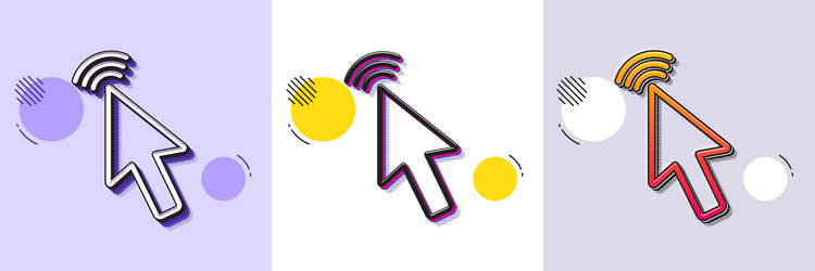 mouse cursor line icon click action sign vector image
