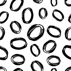 seamless pattern with sketch circles shape vector image