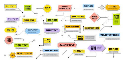 callouts design template for textbox content vector image