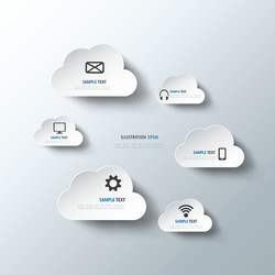 cloud computing background with web icons social vector