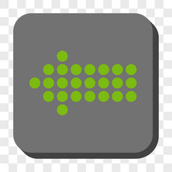 dotted arrow left rounded square button vector image