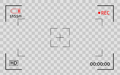 Camera viewfinder frame display snapshot digital vector