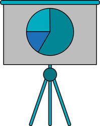 Graph chart on board icon image vector
