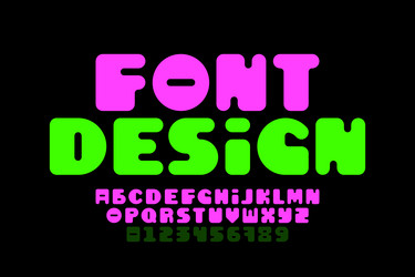 modern style font design alphabet letters vector image
