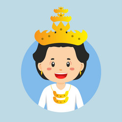 avatar of a lampung indonesian character vector