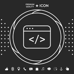 code editor icon vector image
