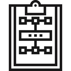 workflow flat line web icon concept vector image