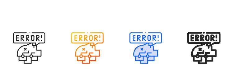 artificial intelligence iconthin linear gradient vector image