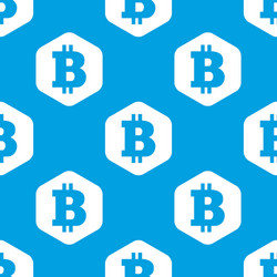 Bitcoin hexagon pattern vector