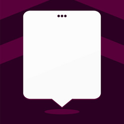 Blank rectangular shape speech bubble with 3 punch vector