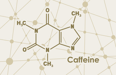 Caffeine molecular formula vector