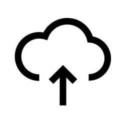 Cloud upload icon or data transmission vector