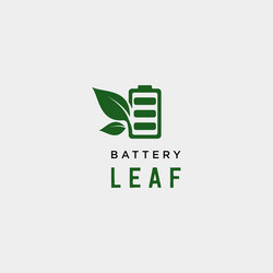 Eco Battery Leaf Energy vector