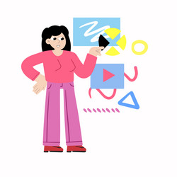 process of creating website vector image