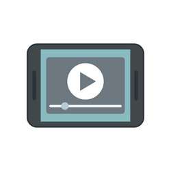 video stream icon flat online live vector