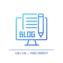 2d thin linear gradient blog icon vector image