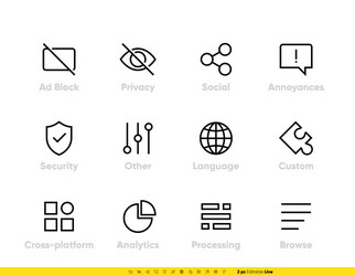 ad block icon shield privacy secure analytic vector image