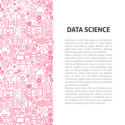 data science line pattern concept vector image