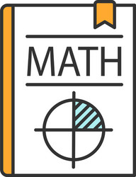 Math textbook color icon vector