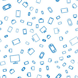 set line computer monitor screen portable video vector image