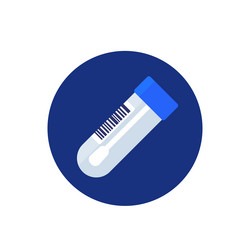swab test pcr testing procedure icon vector image