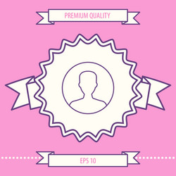 symbol of user icon in circle profile line vector image