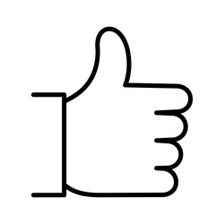 Thumb up hand gesture icon like pictogram vector