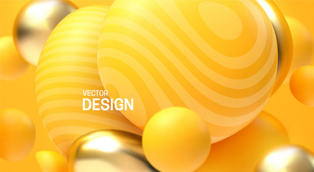 abstract background with dynamic 3d spheres vector image